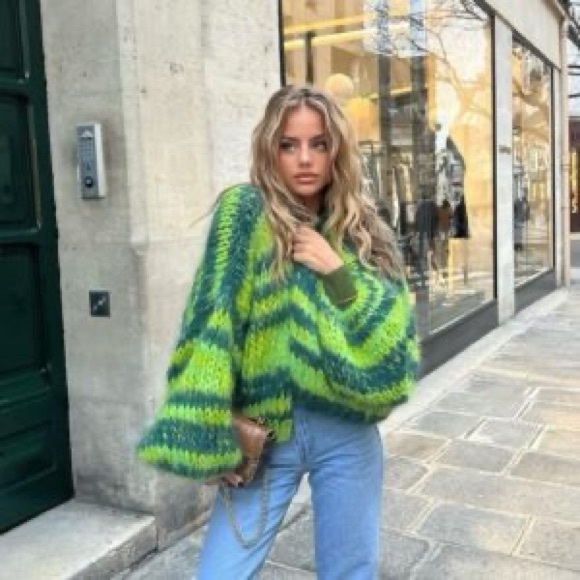 E WITH  LOVE  ZOE Cropped hand dyed cardigan - Picture 2 of 10